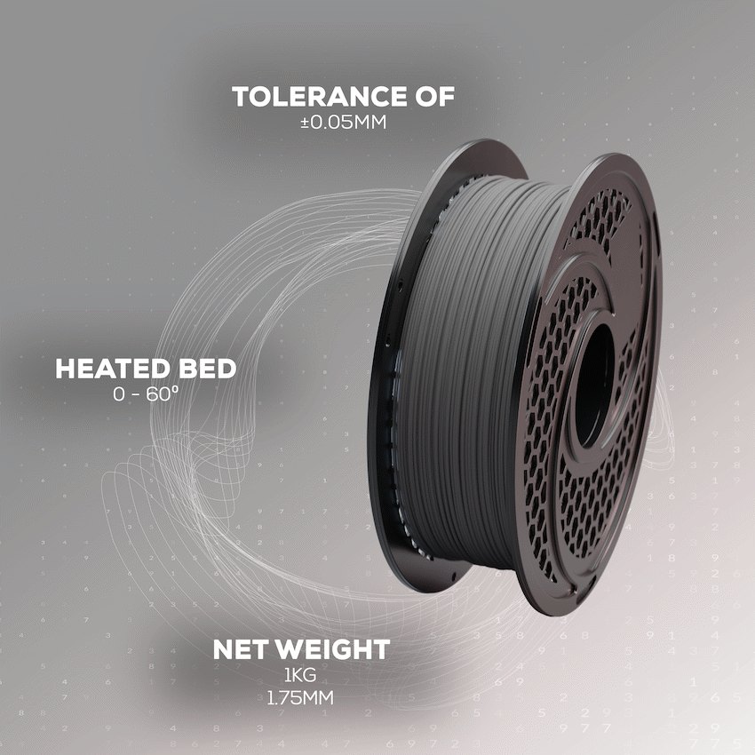 SA Filament PLA Hyper Filament 1kg - Dark Grey - Image 11