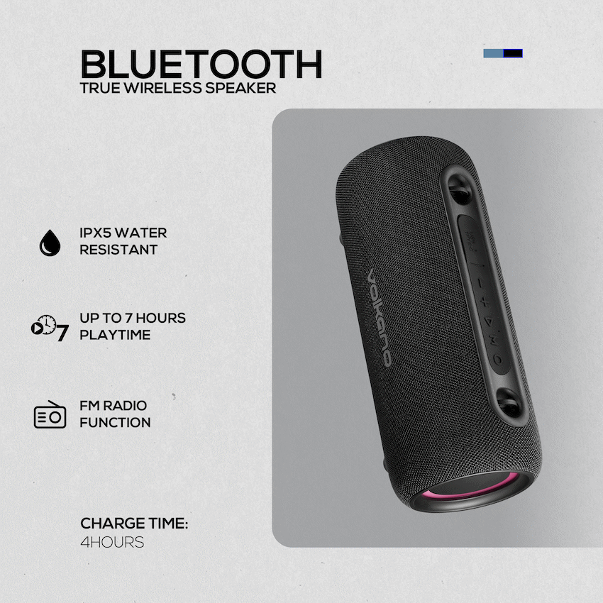 Volkano Mamba 2.0 Series Bluetooth Speaker - Black - Image 12