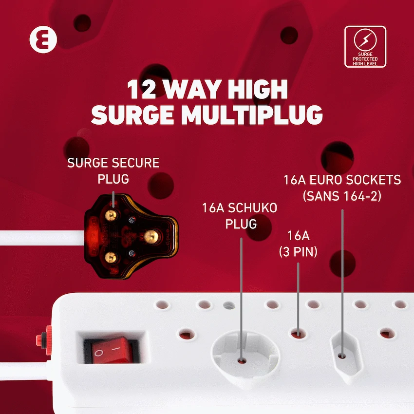 Ellies 12-Way High-Surge Multiplug 0.5m - Image 3