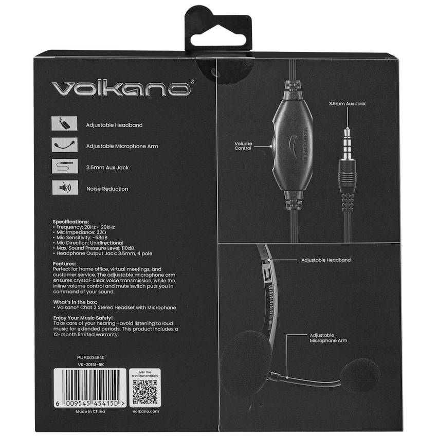 Volkano Chat 2 Stereo Headset with Boom Microphone - Image 5
