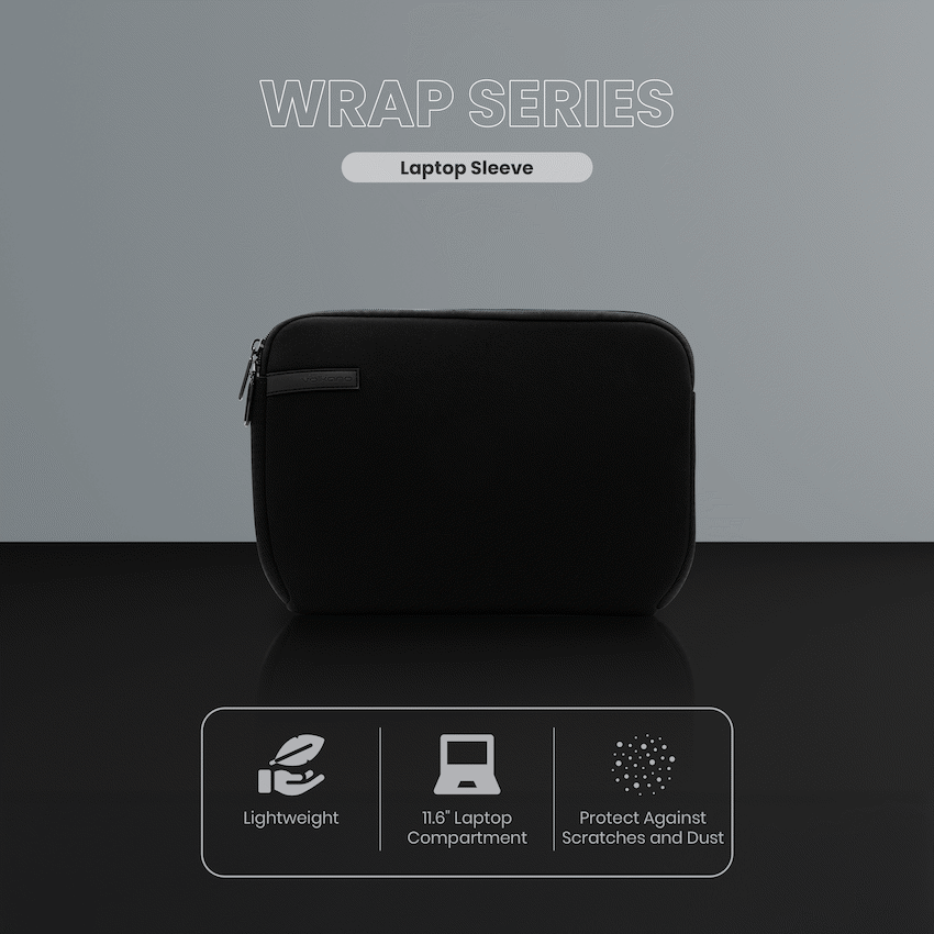 Volkano Wrap series 11.6" Laptop sleeve Black - Image 7