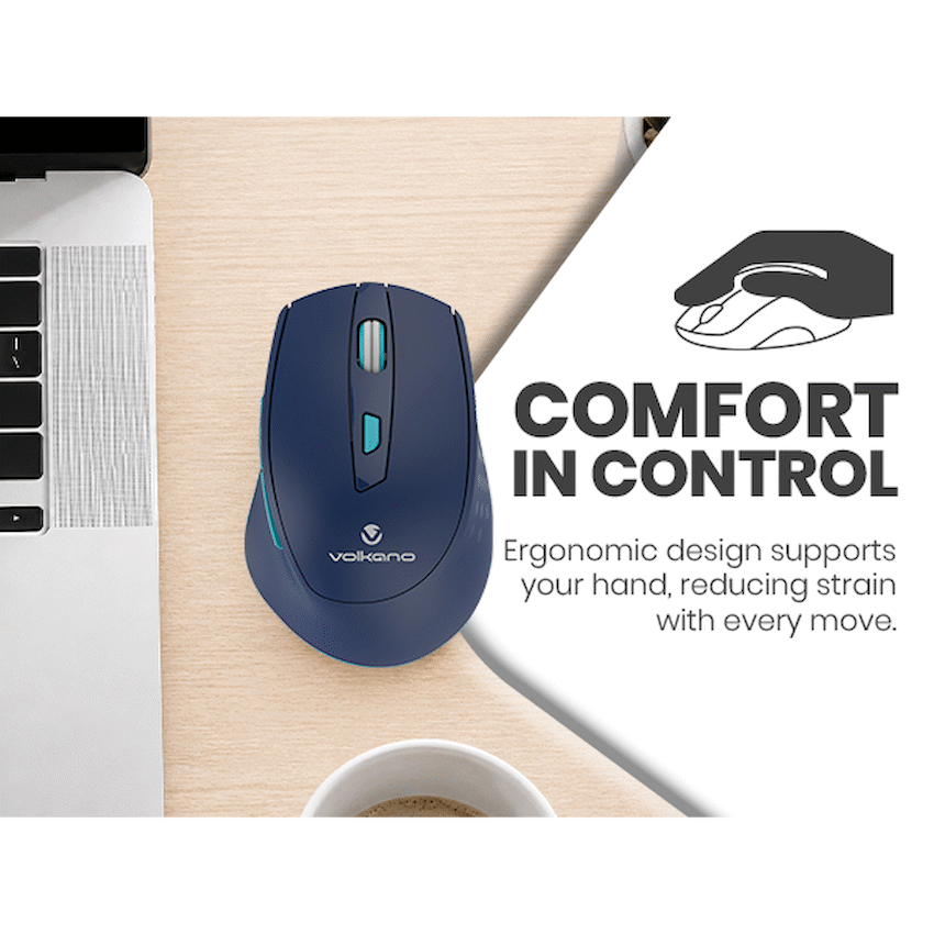 Volkano Chrome Series Wireless Mouse - Blue - Image 14