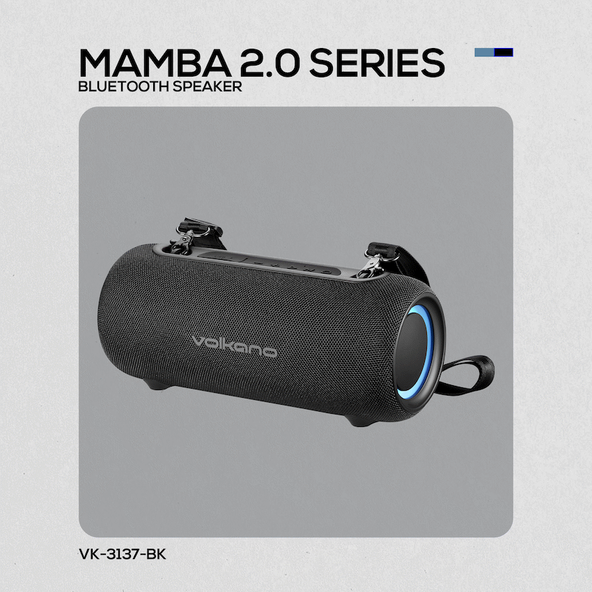 Volkano Mamba 2.0 Series Bluetooth Speaker - Black - Image 14