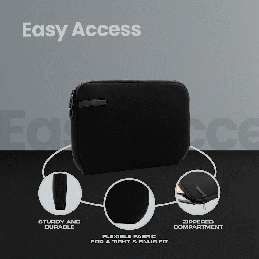 Volkano Wrap series 11.6" Laptop sleeve Black - Image 8