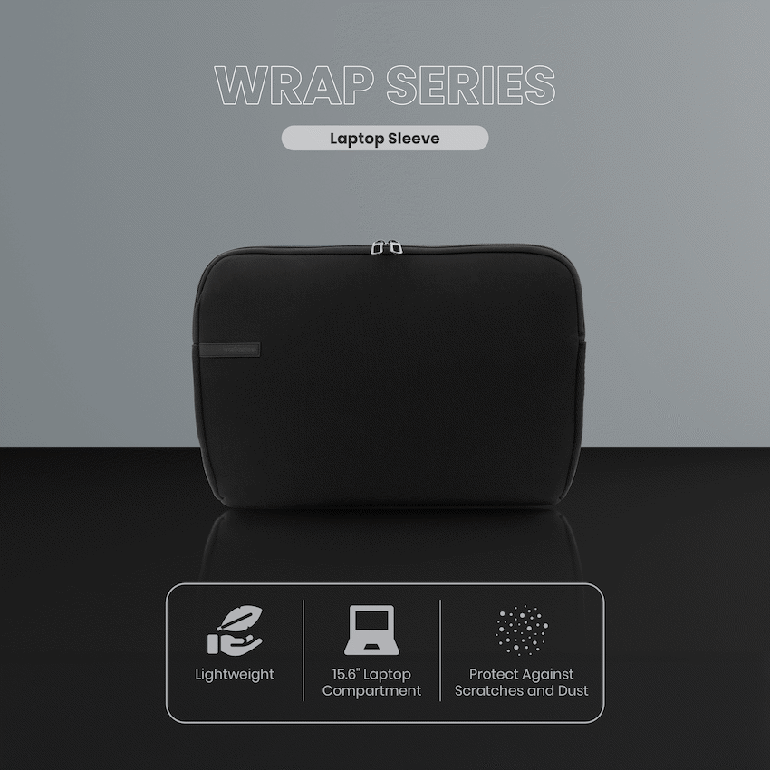 Volkano Wrap Series Laptop Sleeve 15.6" - Black - Image 8