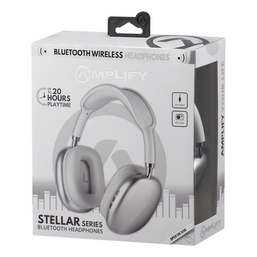 Amplify Stellar Series Bluetooth Headphones - White - Image 14
