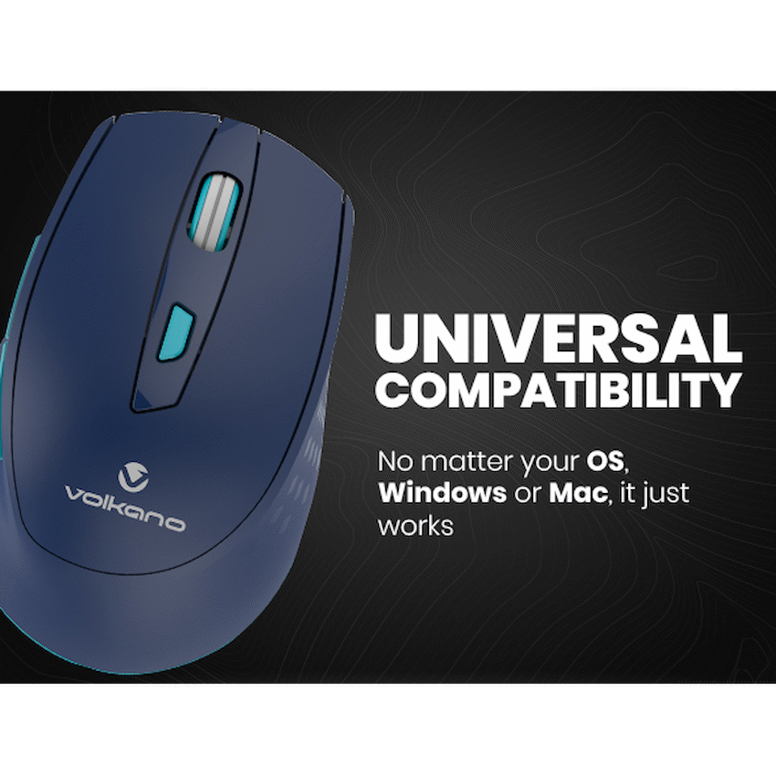 Volkano Chrome Series Wireless Mouse - Blue - Image 15
