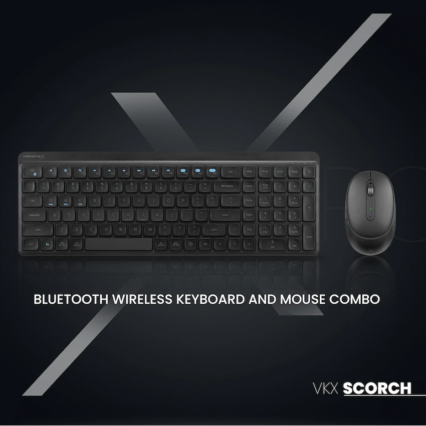 VolkanoX Scorch Bluetooth Wireless Keyboard and Mouse Combo - Graphite - Image 16