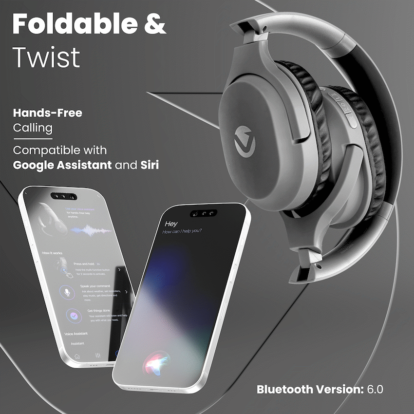 Volkano Pebble Series Bluetooth Headphones - Dark Grey - Image 26