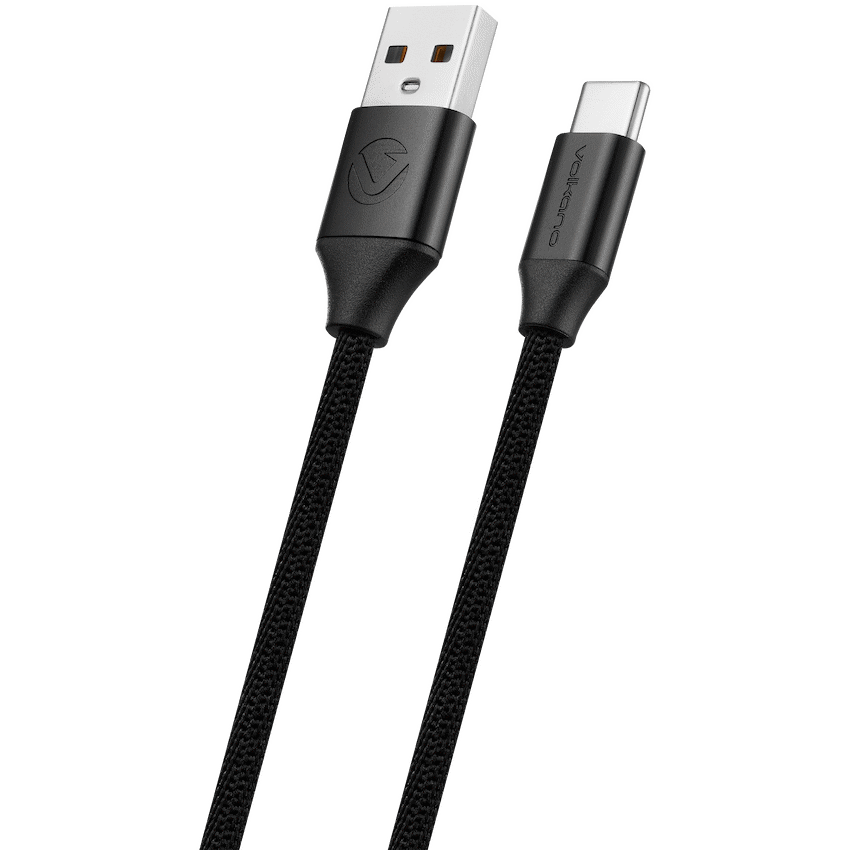 Volkano Weave Series Braided USB A to Type-C Cable 1.2m 60w - Black - Image 2