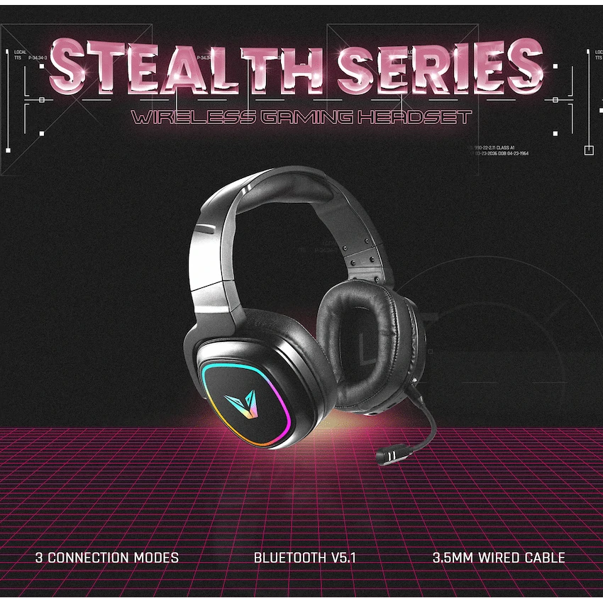 VX Gaming Stealth Series Wireless Gaming Headset - RGB - Image 6