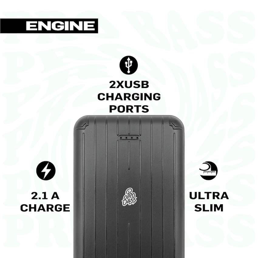 Pro Bass Engine 5000mah Series Power Bank - Black - Image 2