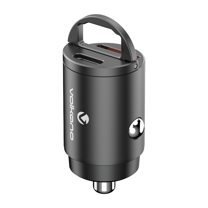 Volkano Obscurix Series 30w PD Dual USB-A and USB-C Ultra Small Car Charger - Image 2