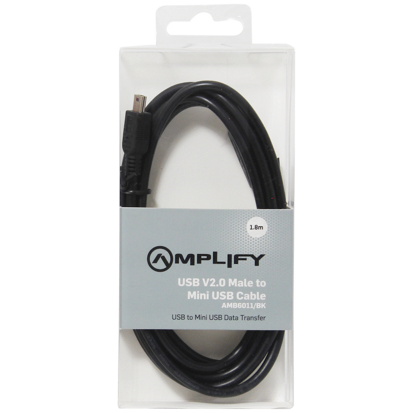 Amplify Cable - USB 2.0AM to Mini USB 1.8m - Image 2
