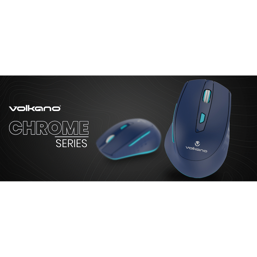 Volkano Chrome Series Wireless Mouse - Blue - Image 2