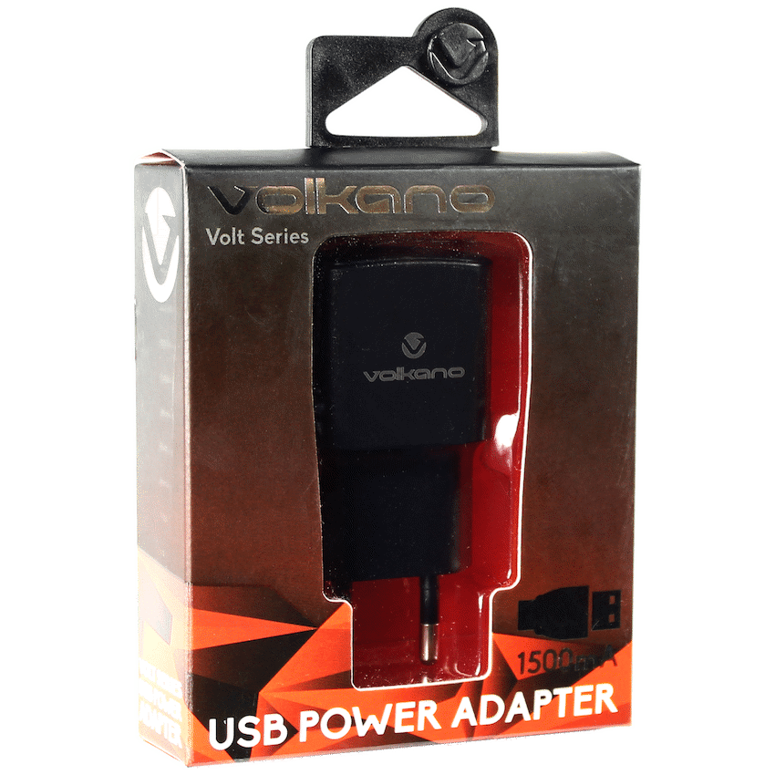 Volkano Volt M Series 2a USB Wall Charger - Black with Micro USB - Image 2