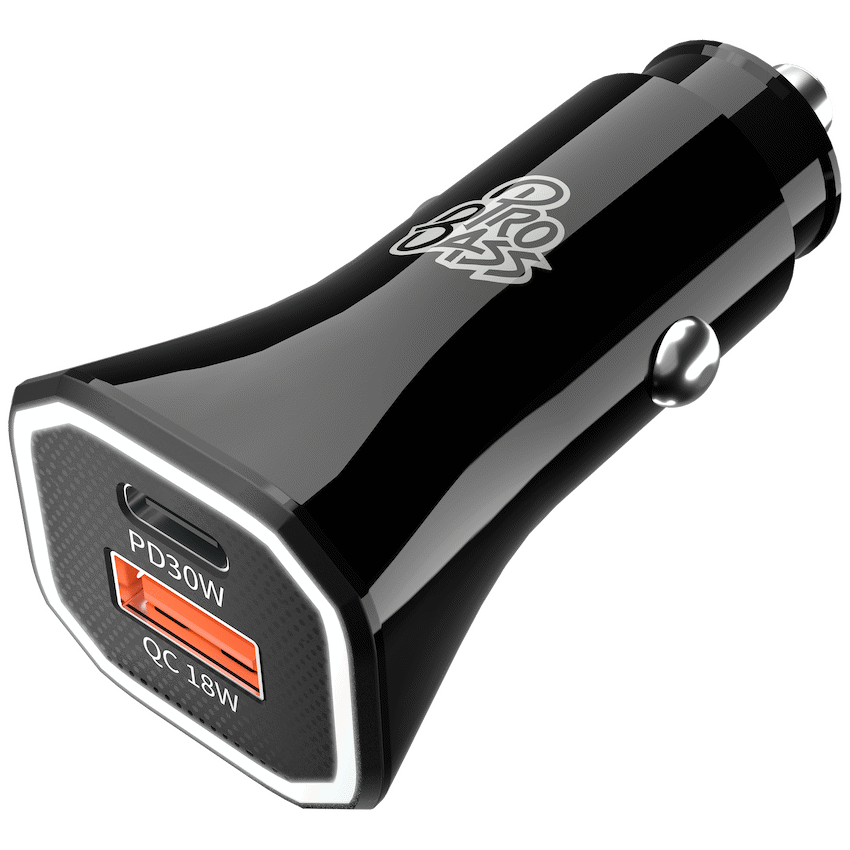 Pro Bass Dual USB + Type-C Car Charger 48w - Image 2