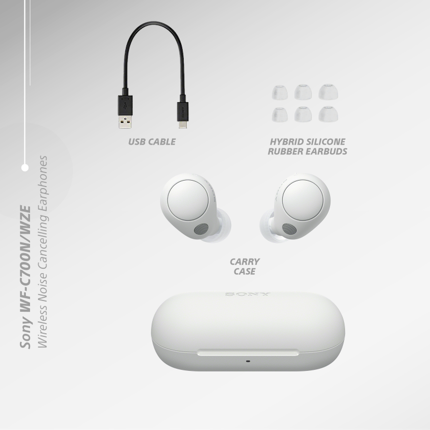 Sony WF-C700N (White) True Wireless Earbuds - Image 2