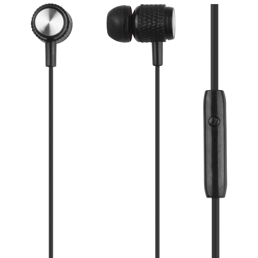 Pro Bass Catalyst series Packaged Aux earphone With Mic - Black - Image 2