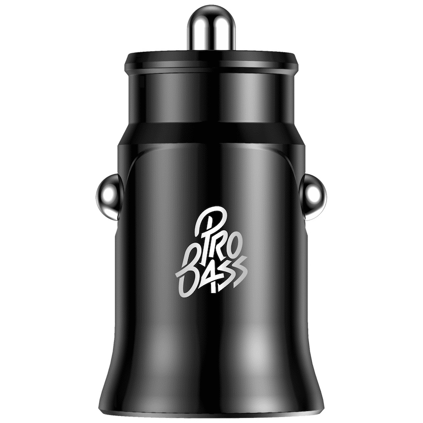 Pro Bass on the Go Dual USB + Type-C 12w Car Charger - Image 2