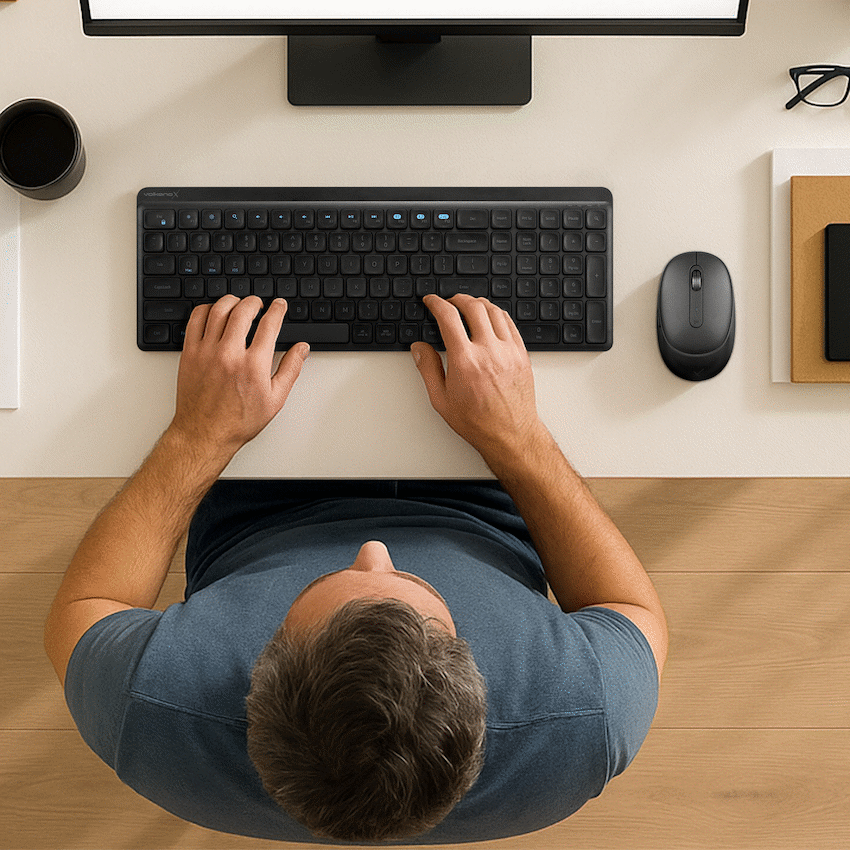 VolkanoX Scorch Bluetooth Wireless Keyboard and Mouse Combo - Graphite - Image 19