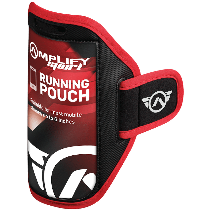 Amplify Sport Rapid Series Earbuds with Pouch - Black/Red - Image 3