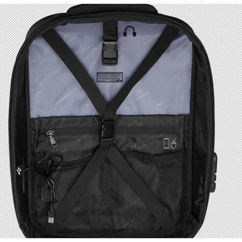 VX Gaming Alien 17.3" Laptop Backpack - Black - Image 3