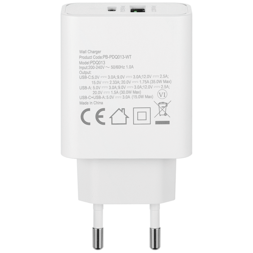 Pro Bass Dual USB + Type-C Wall Charger 32w - Image 3