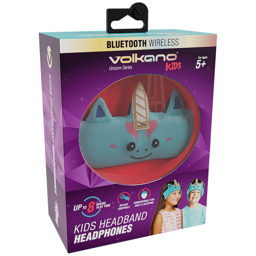 Volkano Kids Unicorn Series Bluetooth Headband Headphones - Image 3