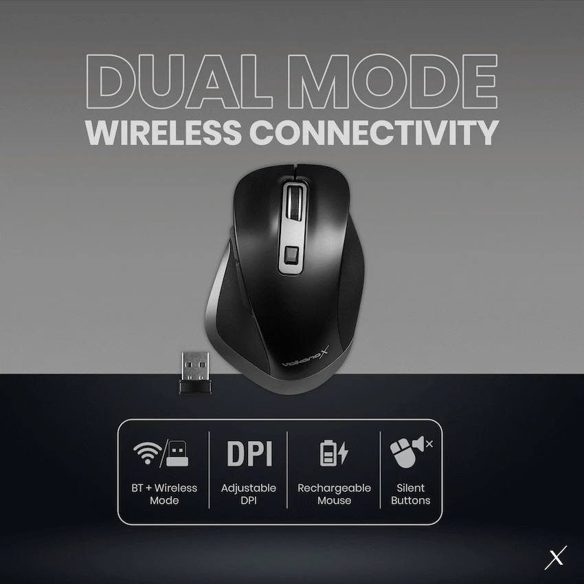 VolkanoX Amber series BT Tri-Mode Rechargeable Mouse - Image 3