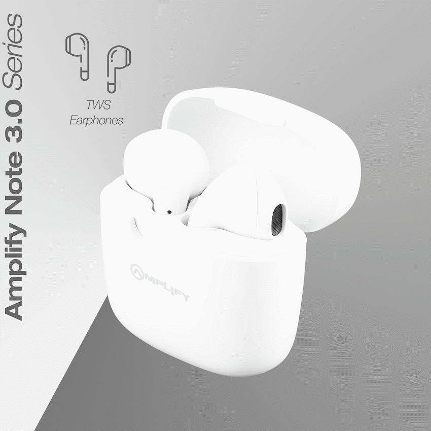 Amplify Note 3.0 Series TWS Earphones - White - Image 3