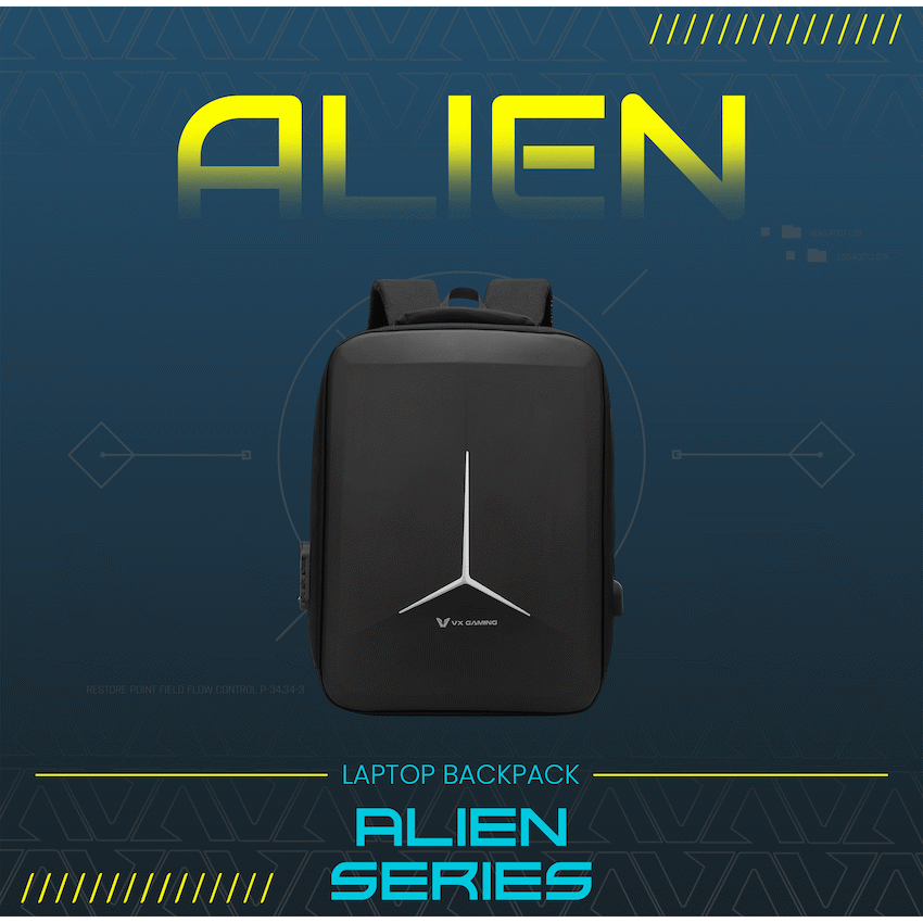 VX Gaming Alien 17.3" Laptop Backpack - Black - Image 4