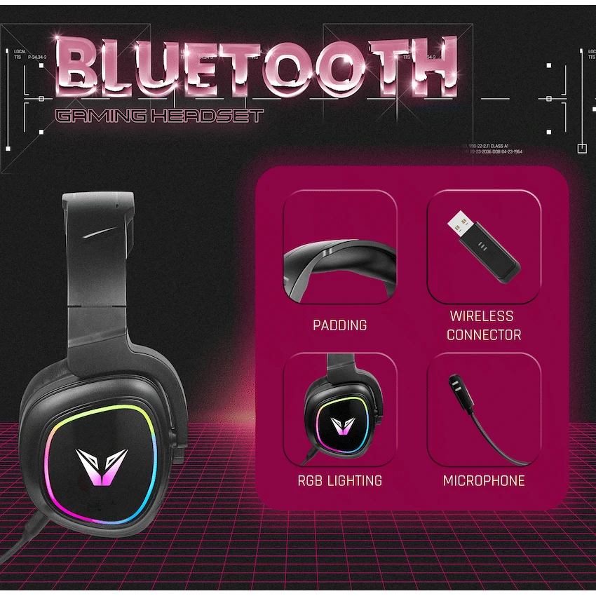 VX Gaming Stealth Series Wireless Gaming Headset - RGB - Image 8