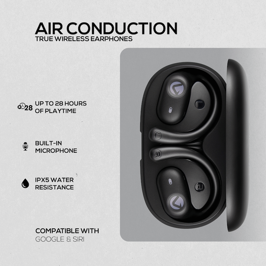 Volkano Stride 2 Air Conduction True Wireless Earphones - Black - Image 4