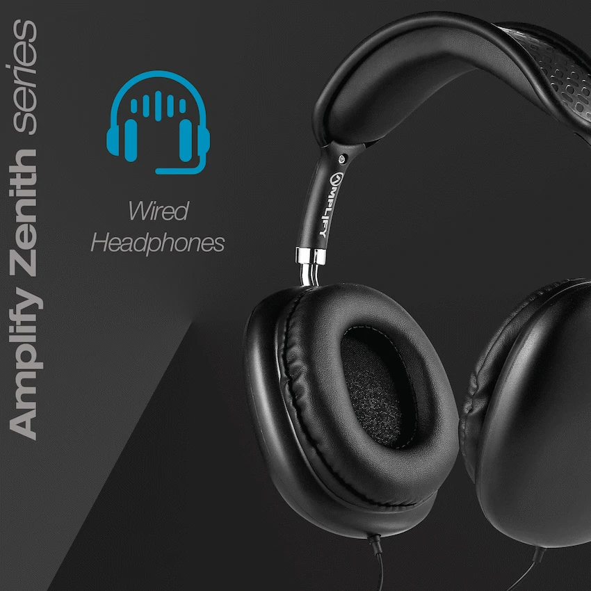Amplify Zenith Series Aux Headphones - Black - Image 4