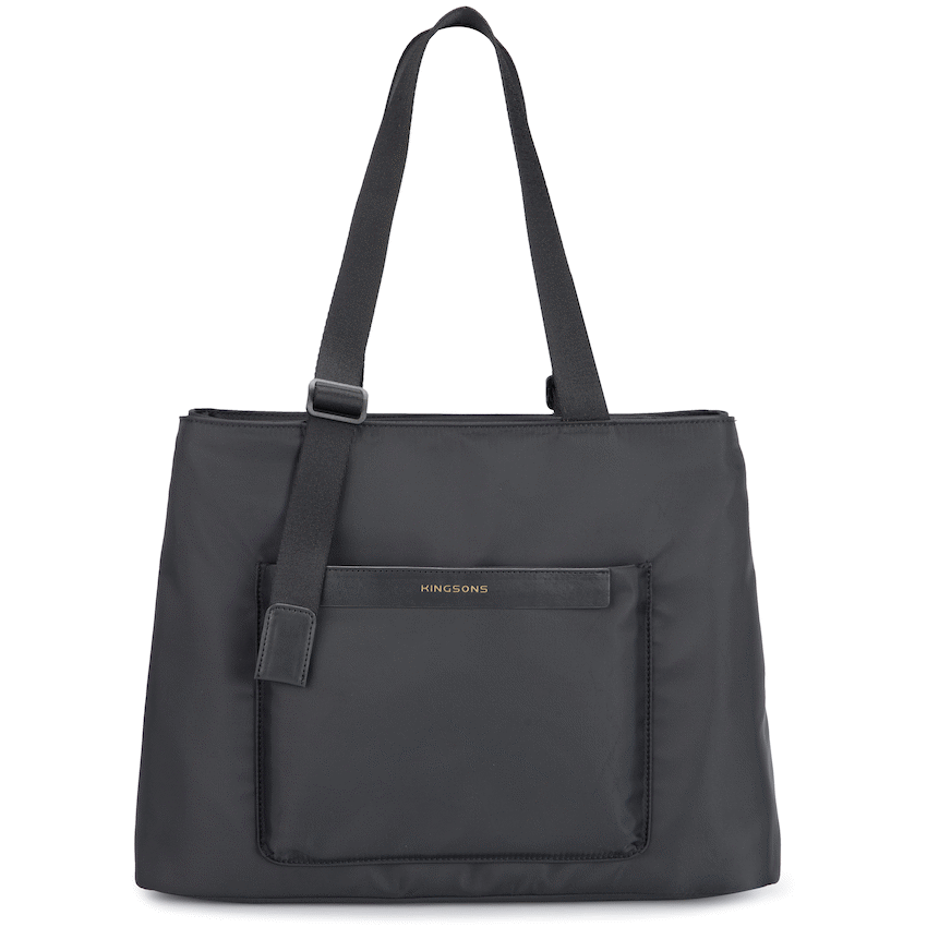 Kingsons Echo Ladies 15.6" Laptop Tote Bag Black - Image 4