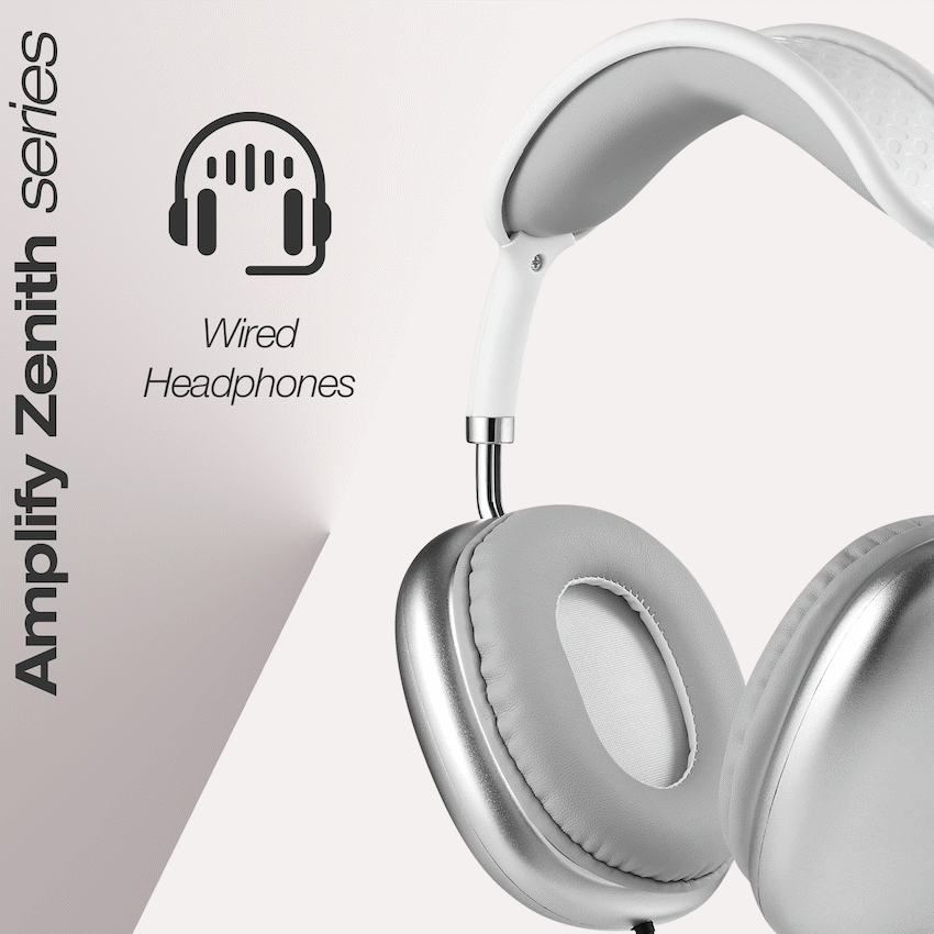 Amplify Zenith Series Aux Headphones - White - Image 4