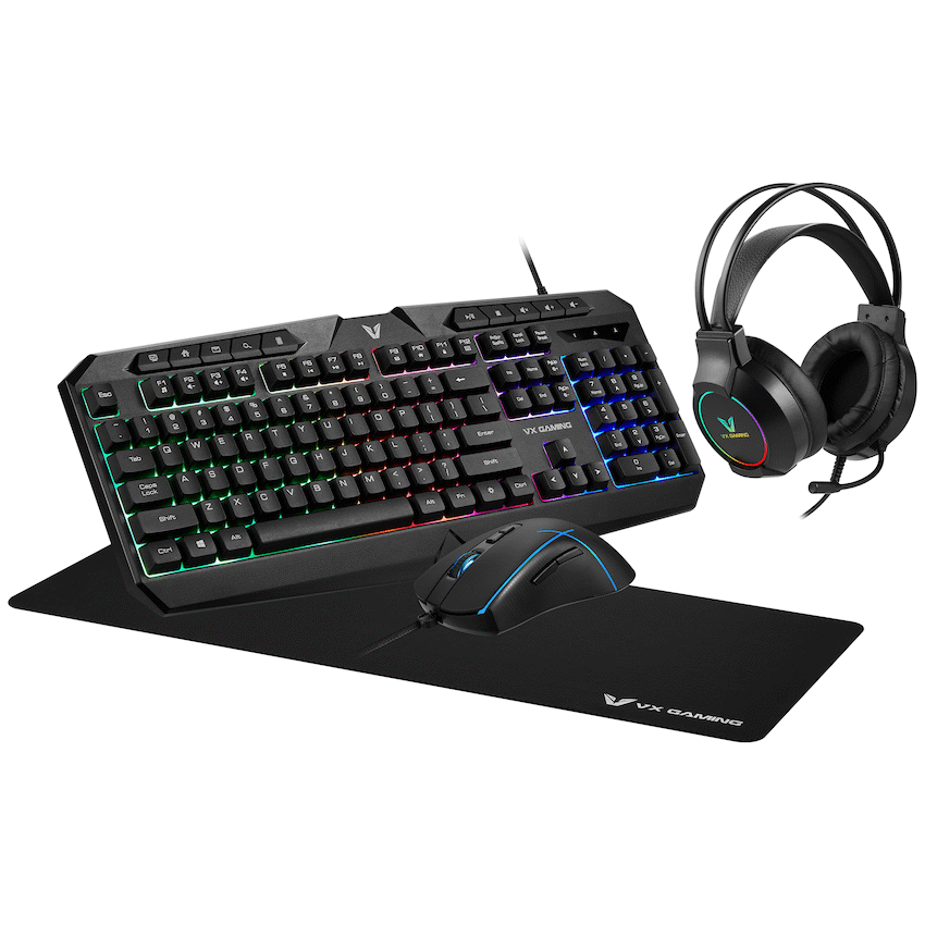 VX Gaming Heracles Series 4-in-1 Combo KB, Mouse, Mousepad, Headset - Image 4