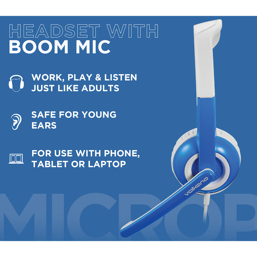 Volkano Kids Chat Junior series headset with mic - Blue - Image 5
