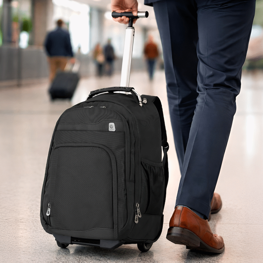 Volkano Lincoln 15.6" Laptop Trolley Backpack - Black - Image 5