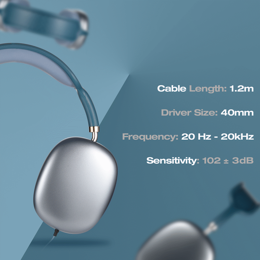 Amplify Zenith Series Aux Headphones - Blue - Image 5