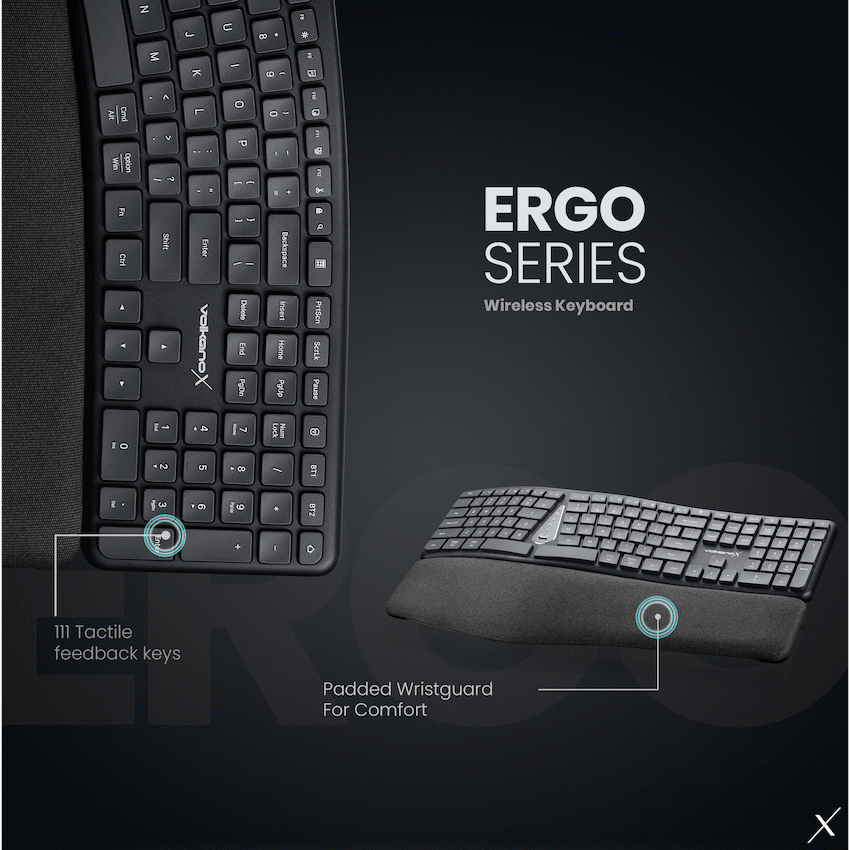 VolkanoX Ergo Bluetooth Wireless Keyboard - Image 5