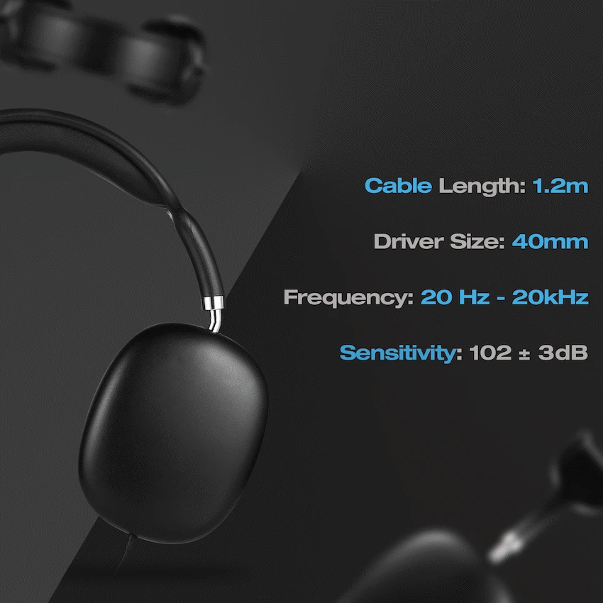 Amplify Zenith Series Aux Headphones - Black - Image 5