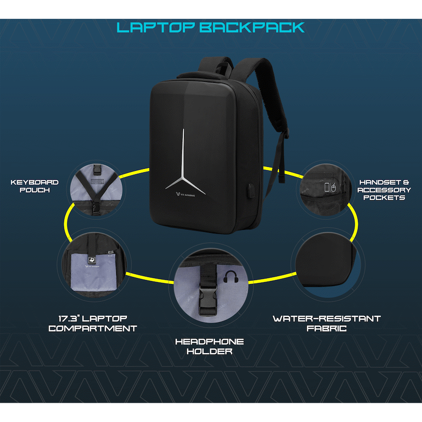 VX Gaming Alien 17.3" Laptop Backpack - Black - Image 5