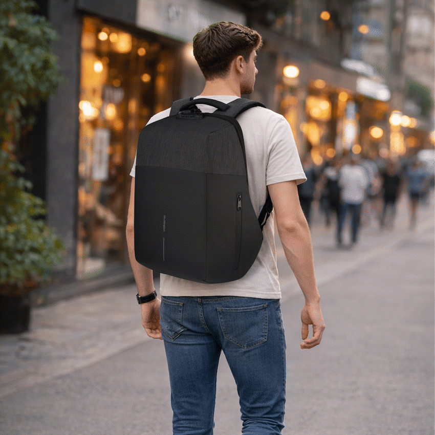 Volkano Smart Deux Laptop Backpack - Black/Charcoal - Image 6