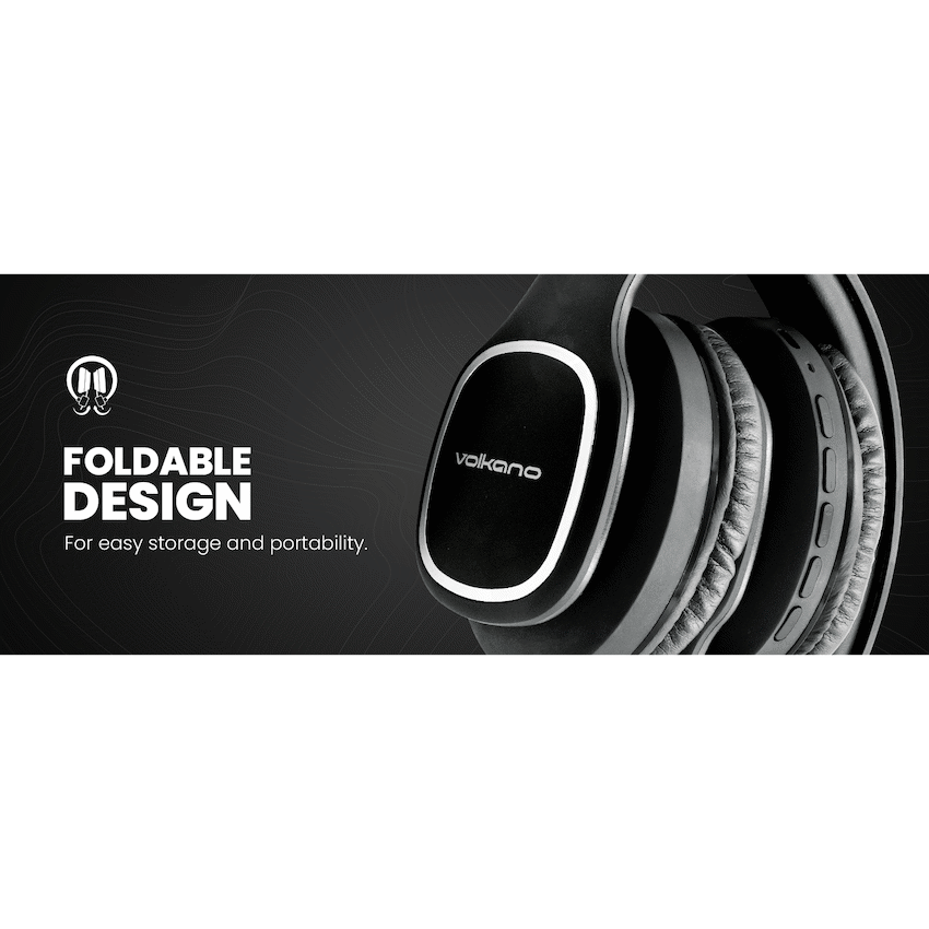Volkano Phonic Series Bluetooth Full Size Headphones - Black - Image 6