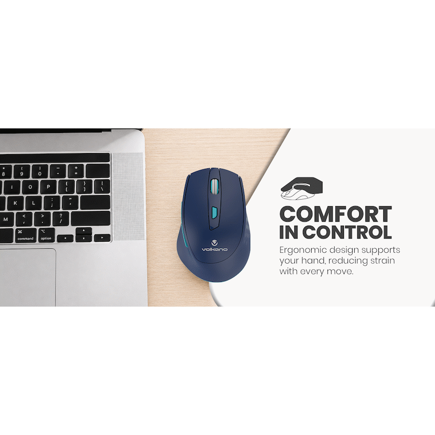 Volkano Chrome Series Wireless Mouse - Blue - Image 6