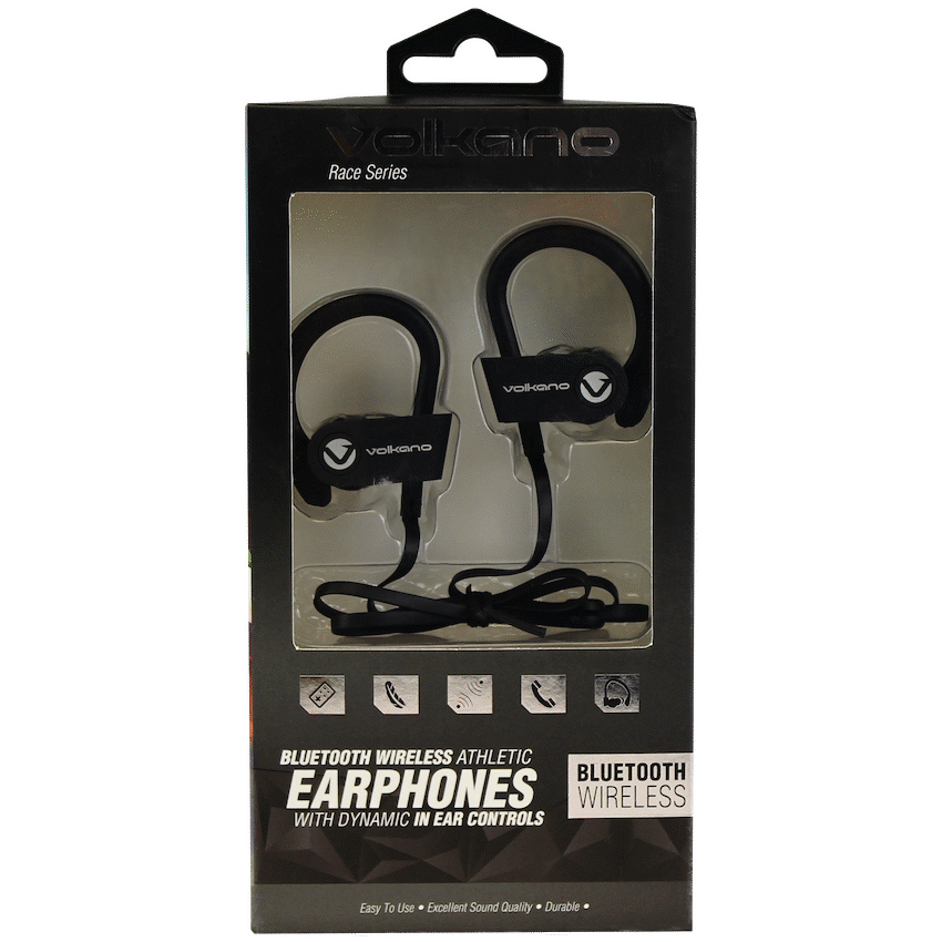 Volkano Race Series Bluetooth Sport Earhook Earphones - Black - Image 6