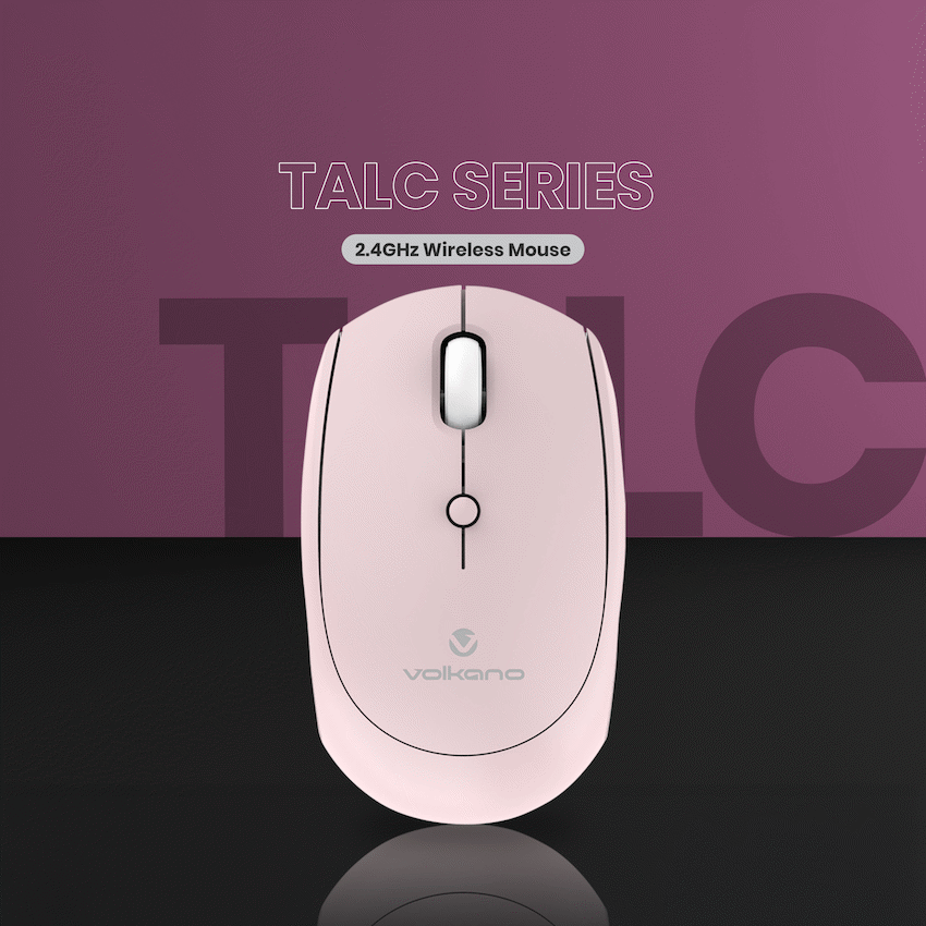 Volkano Talc Wireless Mouse - Pink - Image 6