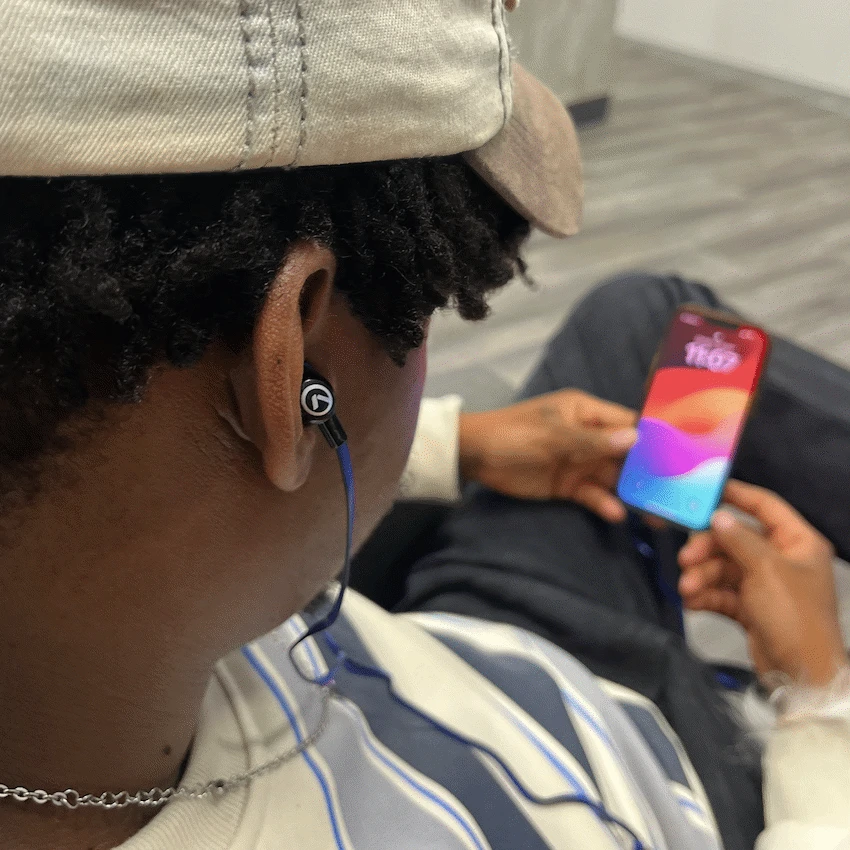 Amplify Vibe Series Earphones with Mic - Black and Blue - Image 6